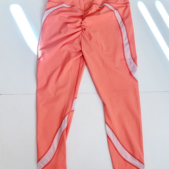 Orange+white calf length Violate the dress code leggings - Picture 12 of 13